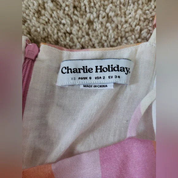 Charlie Holiday size  XSmall Madonna mini dress orange pink - Picture 5 of 9